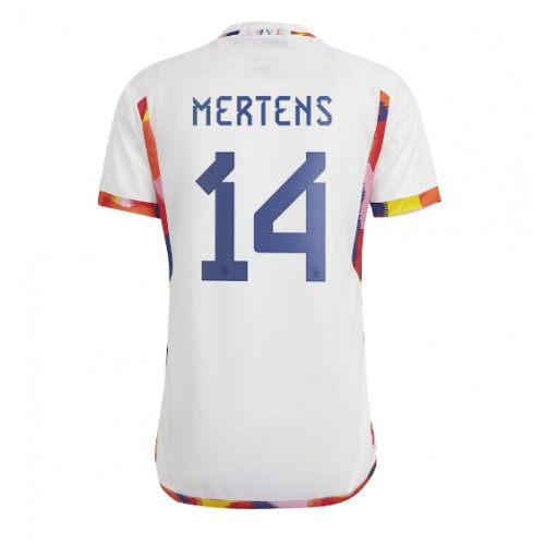 Fotballdrakt Herre Belgia Dries Mertens #14 Bortedrakt VM 2022 Kortermet